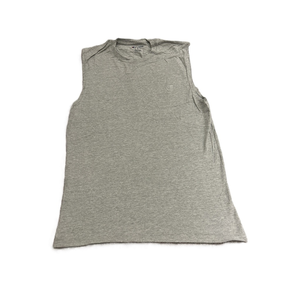 Champion Muscle Tee Mens Medium Gray Excellent Sleeveless Athletic Shirt